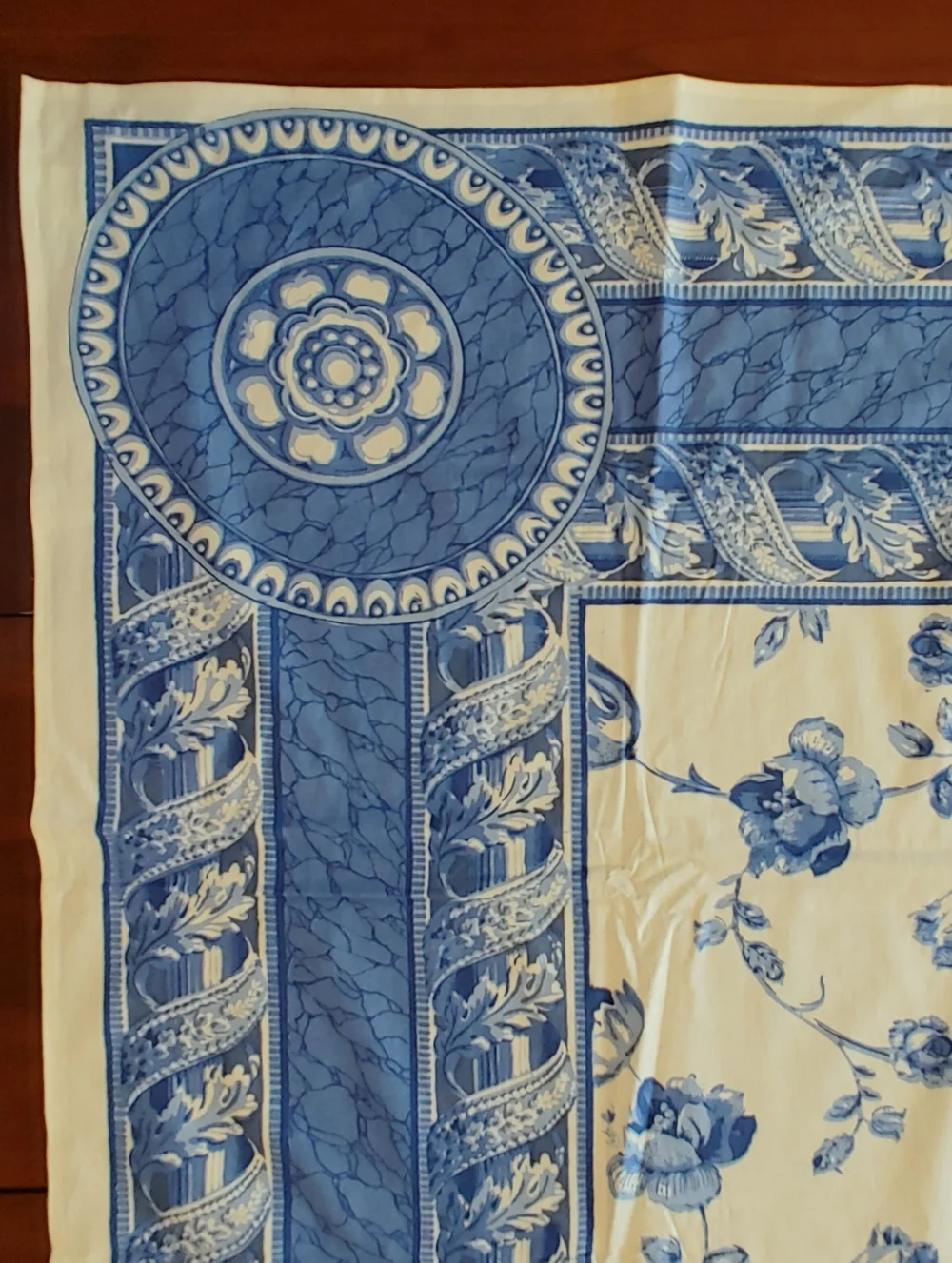 Blue Floral Tablecloth - 56